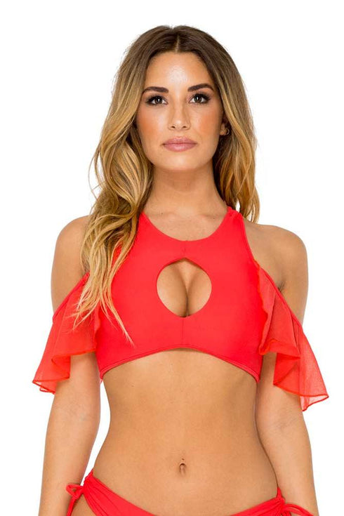 Luli Fama Viva Cuba BONITA COLD SHOULDER TOP