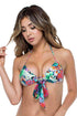 Luli Fama Viva Cuba MOLDED PUSH UP BOW BANDEAU TOP