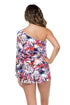 Luli Fama Cienfuegos ONE SHOULDER SPLIT SLEEVE ROMPER