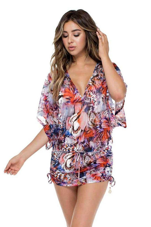 Luli Fama Cienfuegos V-NECK DRESS