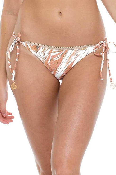 Luli Fama Amor Tabaco Y Ron SEAMLESS RUCHED BRAZILIAN TIE SIDE BOTTOM