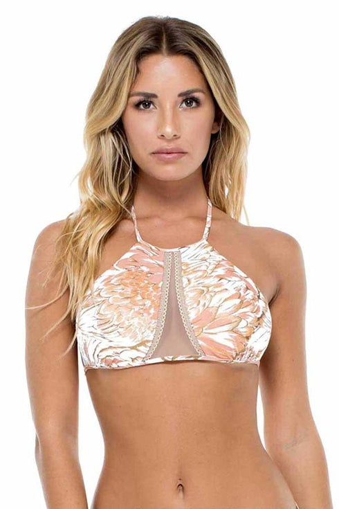 Luli Fama Amor Tabaco Y Ron CELIA PEEK-A-BOO HIGH NECK TOP