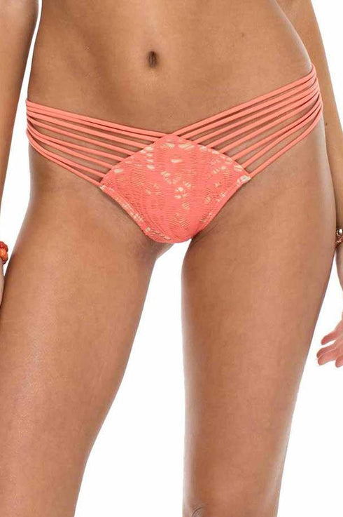 Luli Fama Guaguanco Strappy Brazilian Ruched Back Bottom