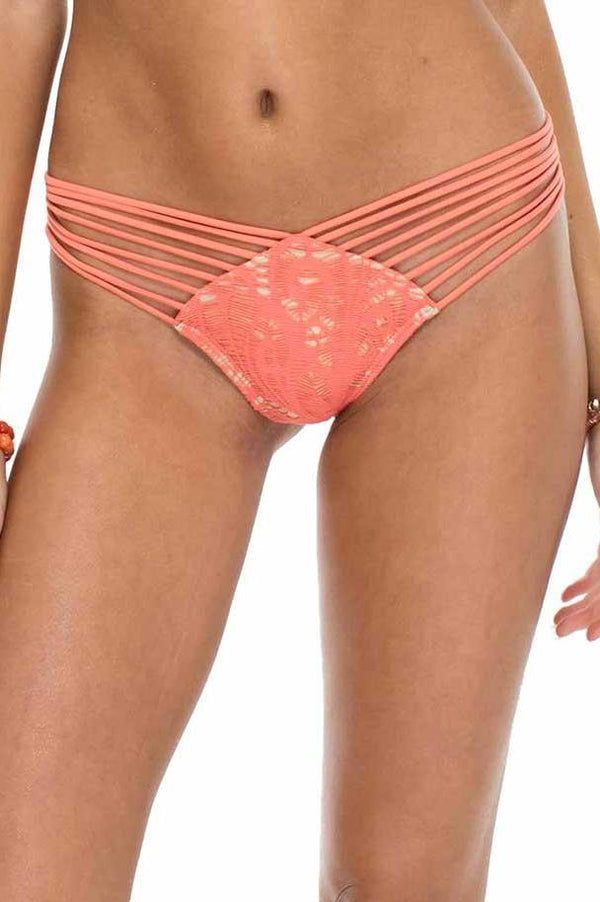 Luli Fama Guaguanco Strappy Brazilian Ruched Back Bottom