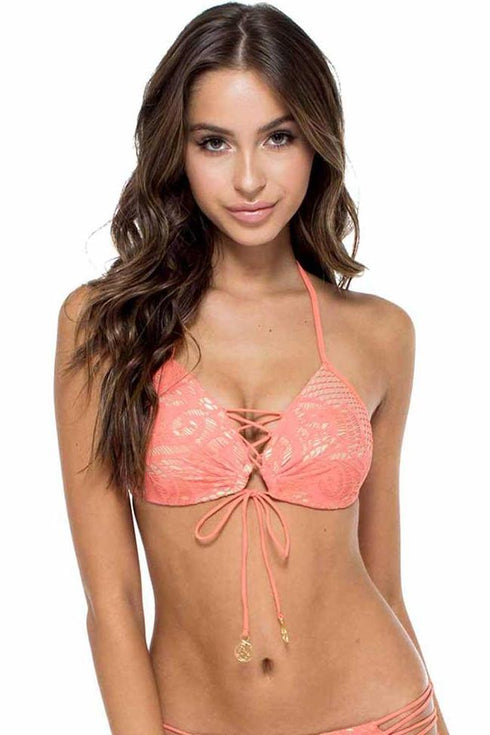 Luli Fama Guaguanco Laced Molded Push Up Bandeau Halter