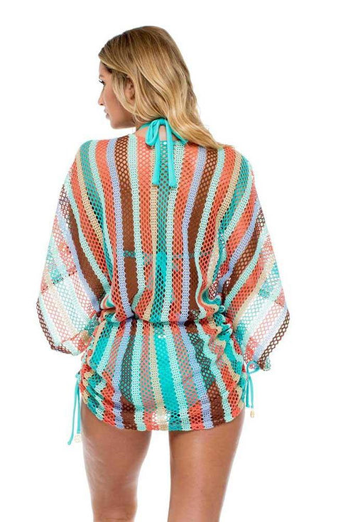 Luli Fama La Gloria Cubana Cabana V-Neck Dress