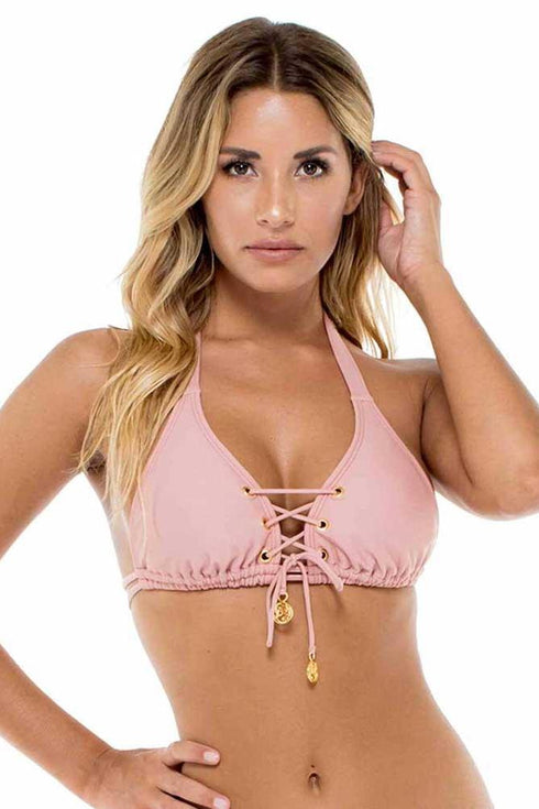 Luli Fama Mambo Triangle Halter Top