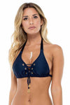 Luli Fama Mambo Triangle Halter Top