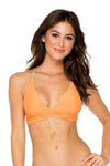 Luli Fama Buena Vista Melon Reversible Drawstring Halter Top