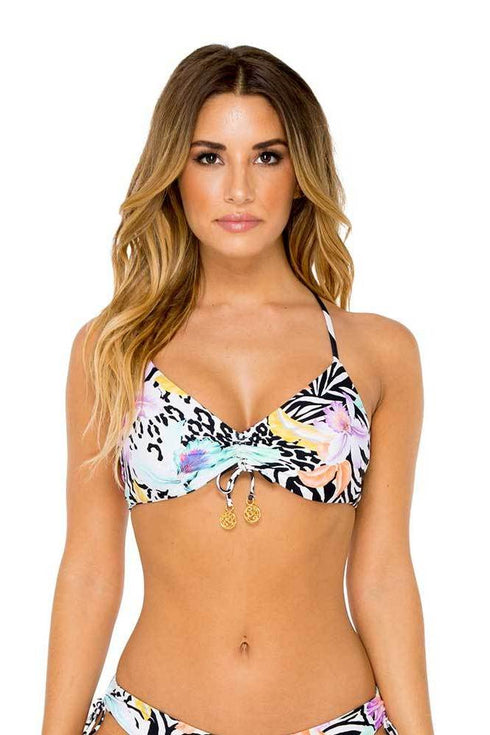 Luli Fama Buena Vista Drawstring Bralette Top