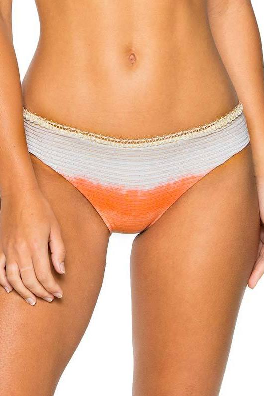 Luli Fama Los Flamencos Lurex Trim Full Ruched Back Bottom