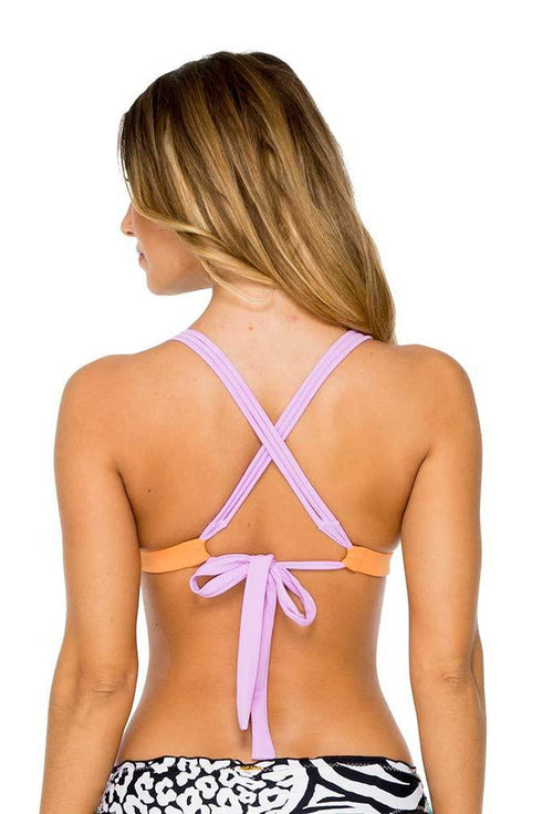 Luli Fama Cayo Setia Molded Push Up Bandeau Halter Top