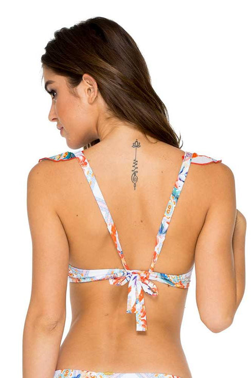 Luli Fama Merenguito Ruffle Halter Top