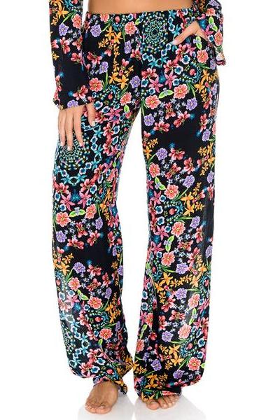 Luli Fama Noches De Sevilla Split Side Wide Leg Pant