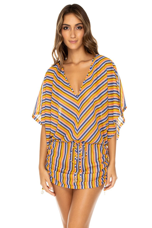 Luli Fama Plaza España Cabana V Neck Dress