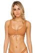 Luli Fama Jagged Bombshell Lace Up Bralette