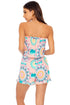 Luli Fama Caribbean Kisses Strapless Ruffle Romper