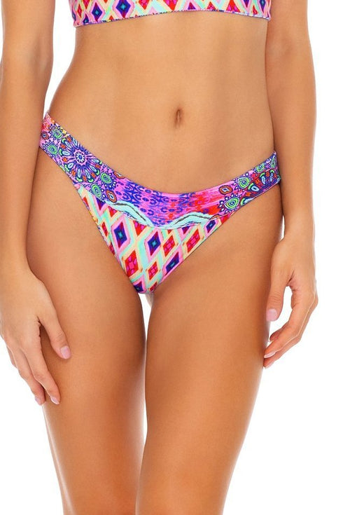 Luli Fama Pink Lagoon Low rise bikini bottom