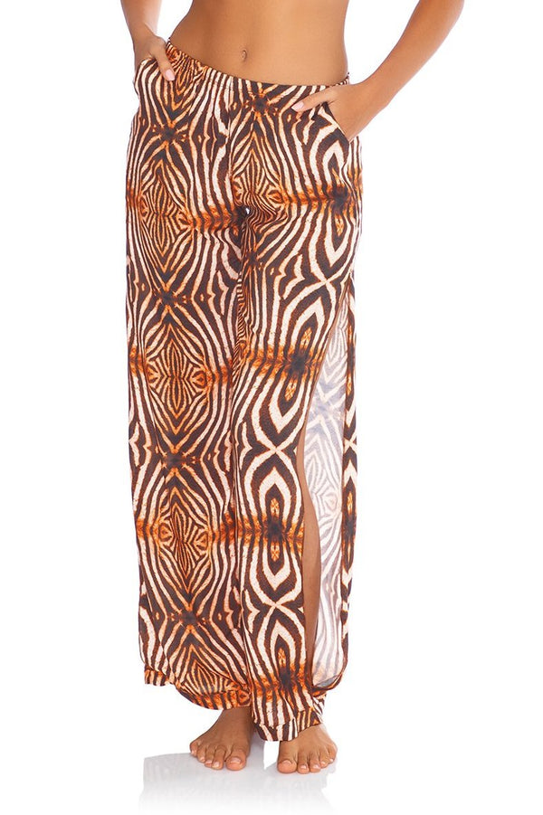 Luli Fama Safari Dreams SPLIT SIDE WIDE LEG PANT