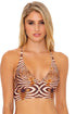 Luli Fama Safari Dreams Cross Back Bustier Top