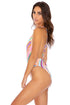 Luli Fama Heat Waves DEEP V CROSSED BACK ONE PIECE
