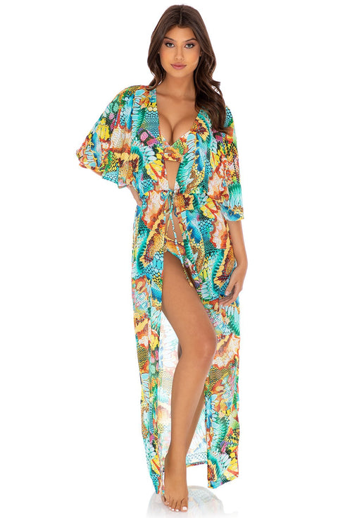 Luli Fama Just Wing It LONG OPEN TUNIC