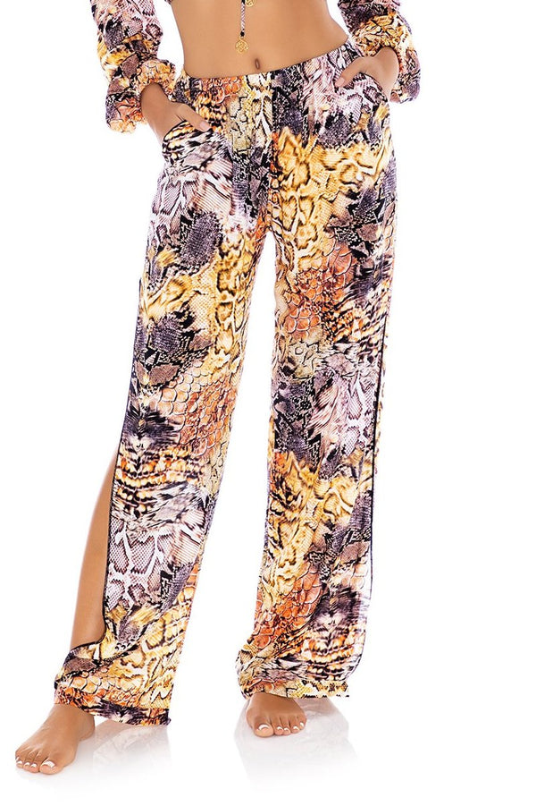 Luli Fama Skins SPLIT SIDE WIDE LEG PANT