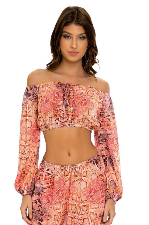 Luli Fama Skins Laced Up Crop Top