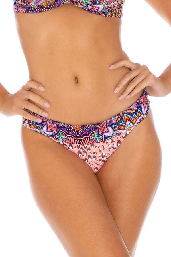 Luli Fama Tiki Babe REVERSIBLE BANDED FULL BOTTOM