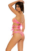 Luli Fama Wild Sweetheart Knot Bow Tie Side Bandeau One Piece