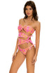 Luli Fama Wild Sweetheart Knot Bow Tie Side Bandeau One Piece