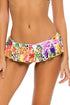 Luli Fama Shocking Florals RUFFLE WAVEY BACK RUCHED BOTTOM