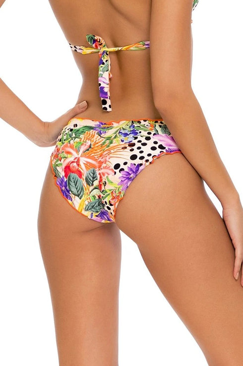 Luli Fama Shocking Florals SEAMLESS FULL RUCHED BACK BOTTOM