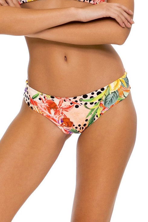 Luli Fama Shocking Florals SEAMLESS FULL RUCHED BACK BOTTOM