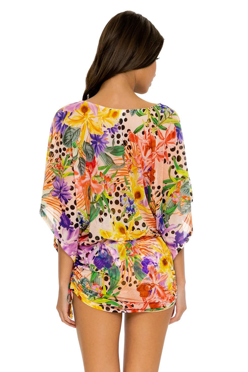 Luli Fama Shocking Florals SOUTH BEACH DRESS