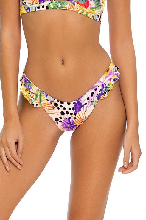 Luli Fama Shocking Florals HIGH LEG BRAZILIAN BOTTOM