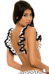 Luli Fama Spotted FRILLY TRIANGLE TOP