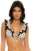 Luli Fama Spotted FRILLY TRIANGLE TOP