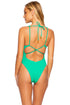 Luli Fama Playa Vibes V Neck One Piece Bodysuit