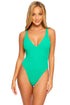 Luli Fama Playa Vibes V Neck One Piece Bodysuit