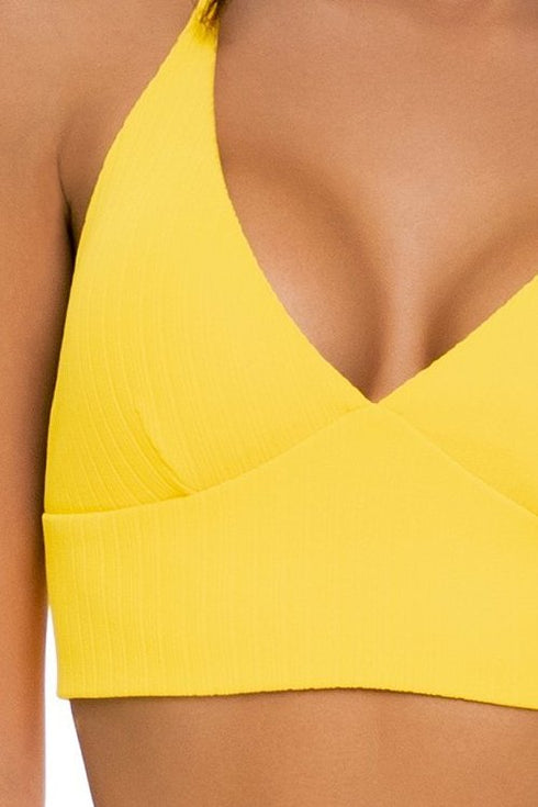 Luli Fama Playa Vibes CROSS BACK BUSTIER TOP