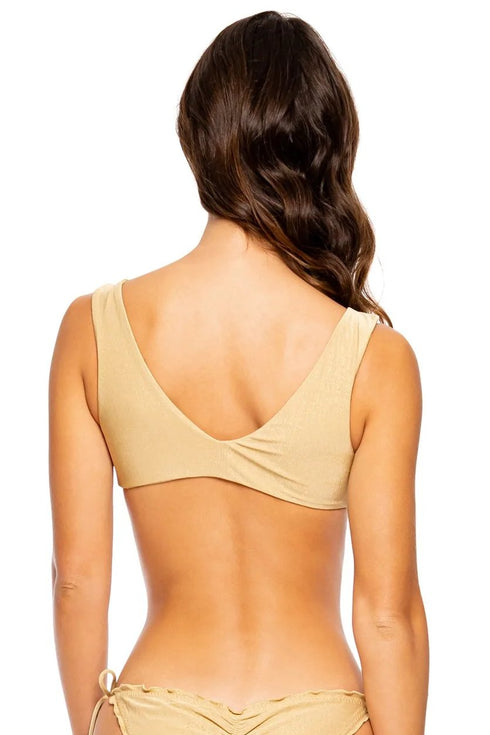 Luli Fama Muse Feels Deep V-Neck Top