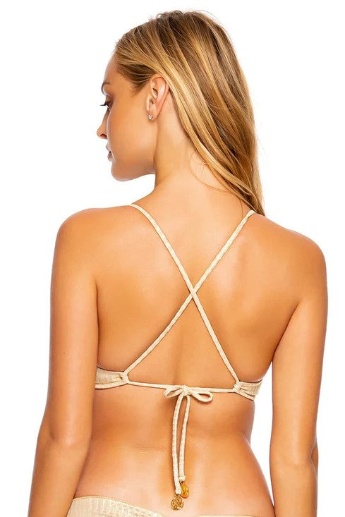 Luli Fama Gold Dipped Bralette Top