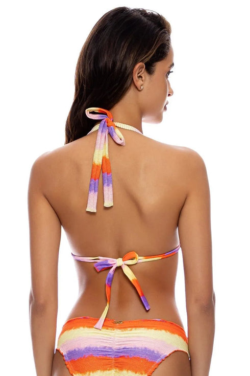 Luli Fama Miami Sunsets Triangle Halter Top