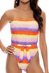 Luli Fama Miami Sunsets Tie Back Bandeau One Piece