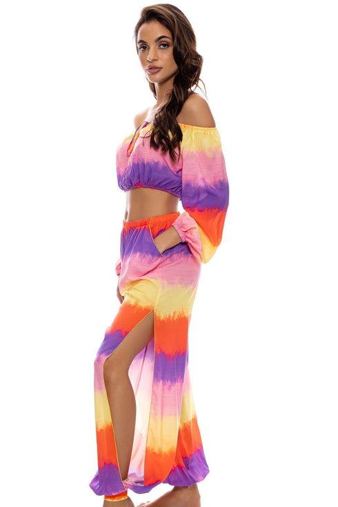 Luli Fama Miami Sunsets Split Side Jogger Pant