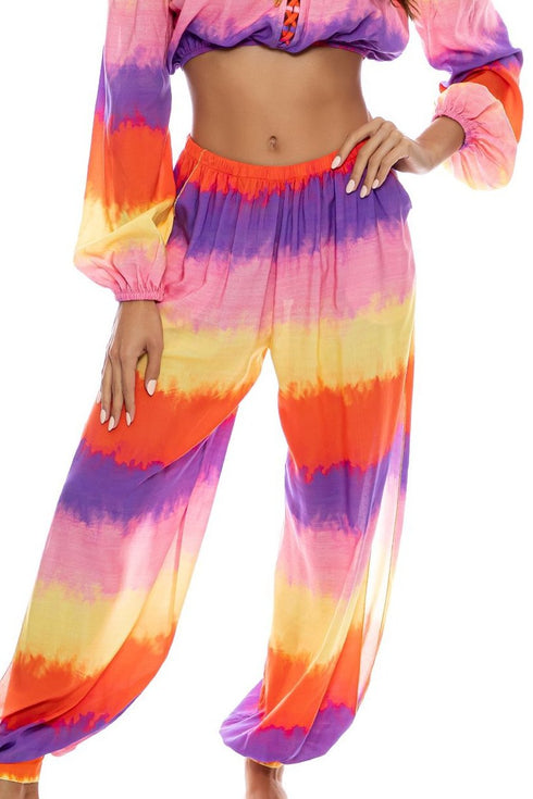Luli Fama Miami Sunsets Split Side Jogger Pant