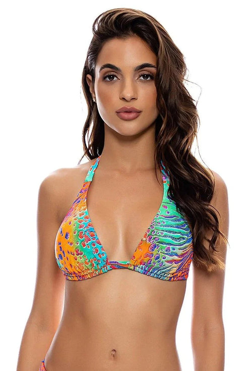 Luli Fama Wild Waters Triangle Halter Top