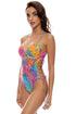 Luli Fama Wild Waters Peek A Boo Underwire One Piece Bodysuit