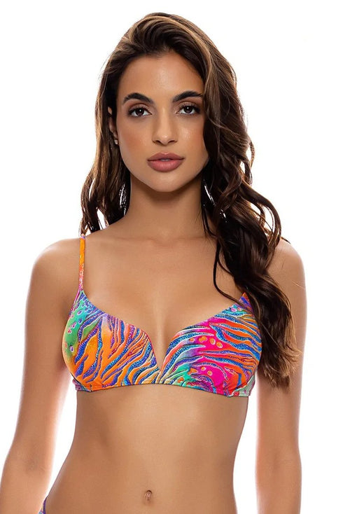 Luli Fama Wild Waters V Splice Bralette